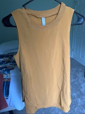 Athleta Golden Yellow Ribbed-Neck Tank